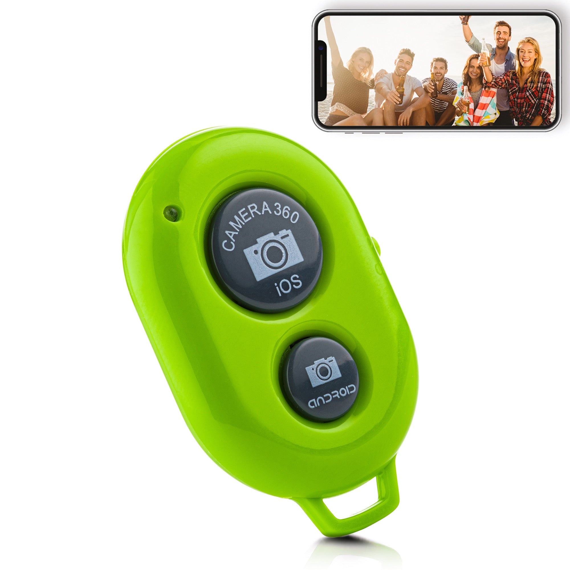 MOJOGEAR Bluetooth remote shutter voor smartphone camera - Groen