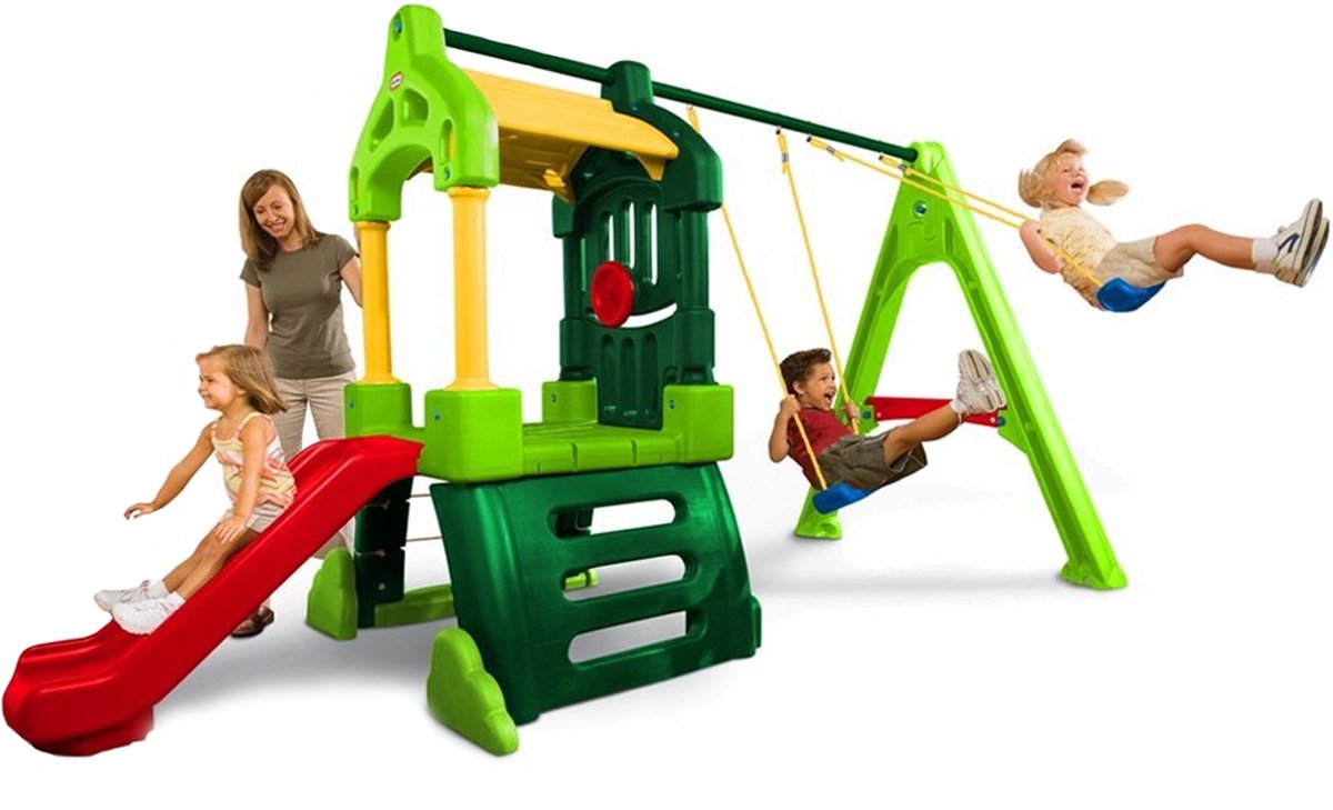 Little Tikes Clubhouse Schommel en Glijbaan Set