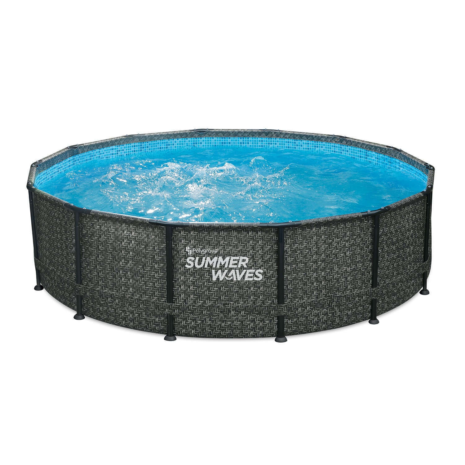 Summer Waves Elite Frame-zwembad 427 x 107 cm Dark Herringbone