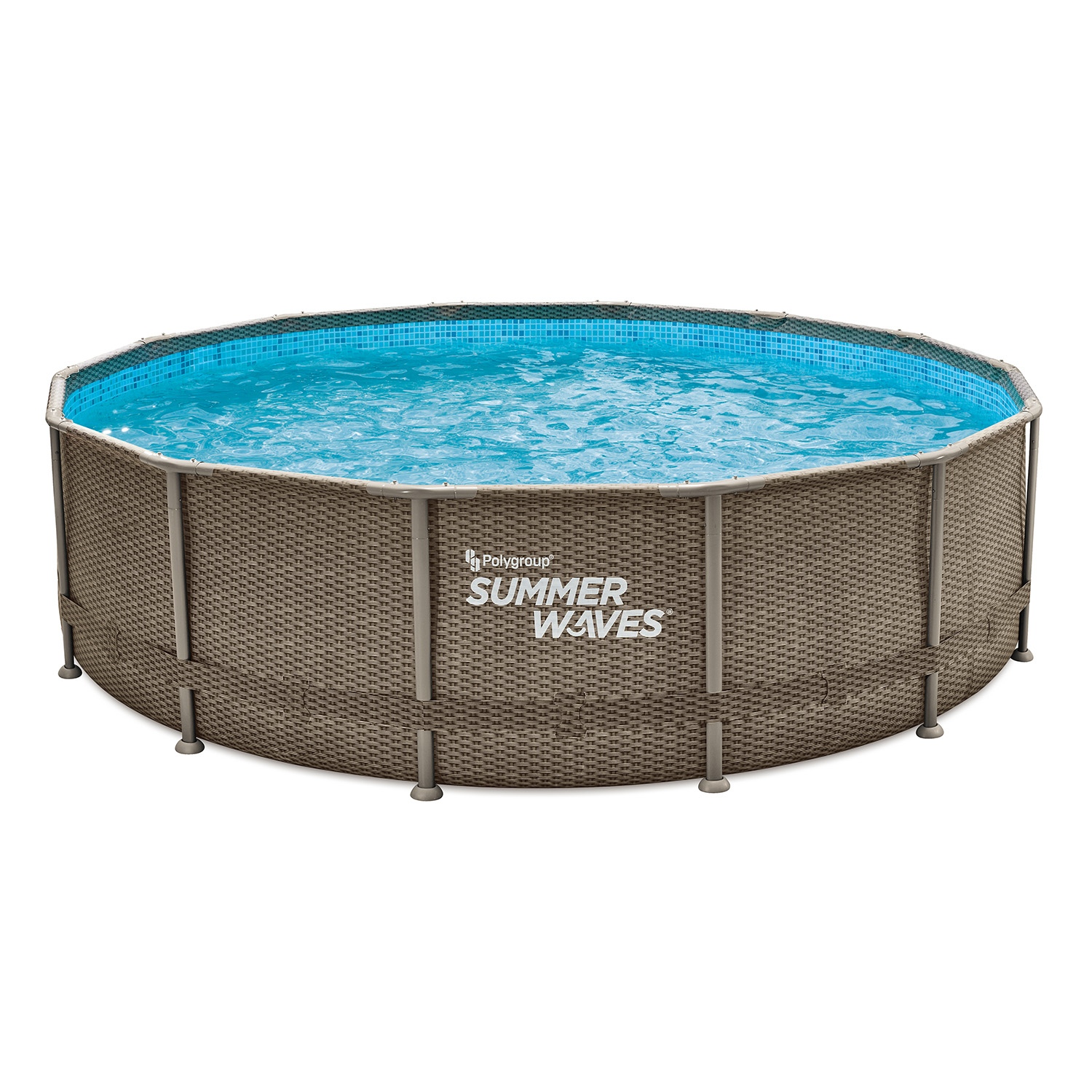 Summer Waves Zwembad Elite Frame 427 x 107 cm Dark Triple Basketweave - Complete set