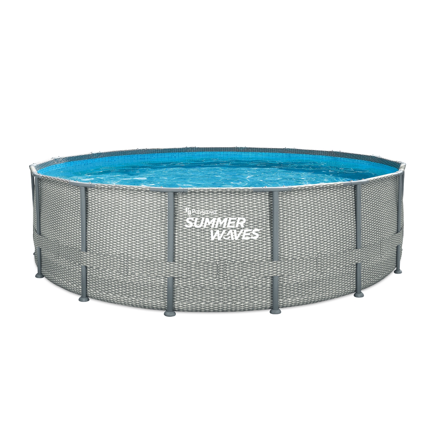 Summer Waves Elite Frame Zwembad 488 x 122 cm Natural Rattan + filterpomp
