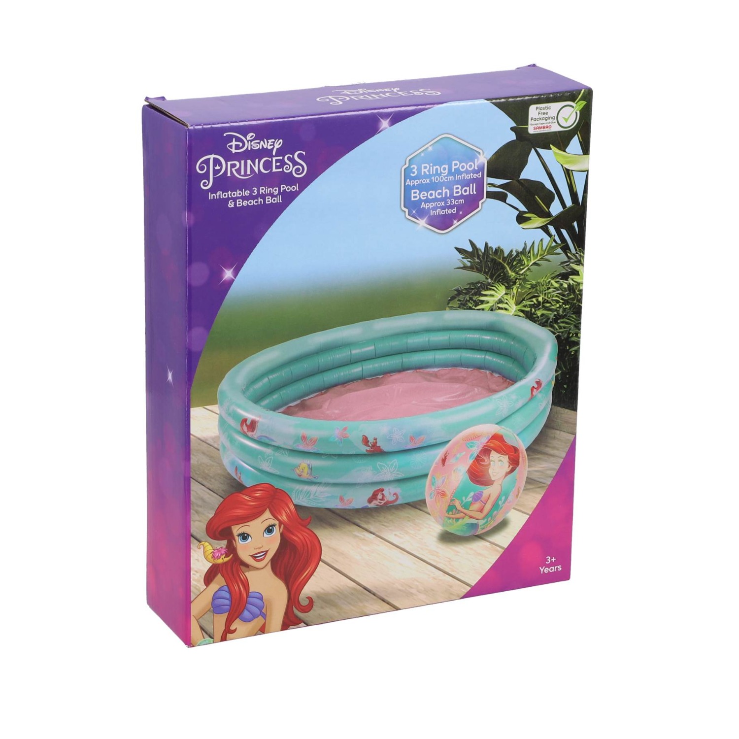Sambro Ariel zwembad met 3 ringen en strandbal