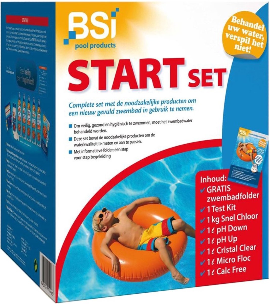 BSI Start Set Deluxe voor zwembadonderhoud - Start Set met Test Kit