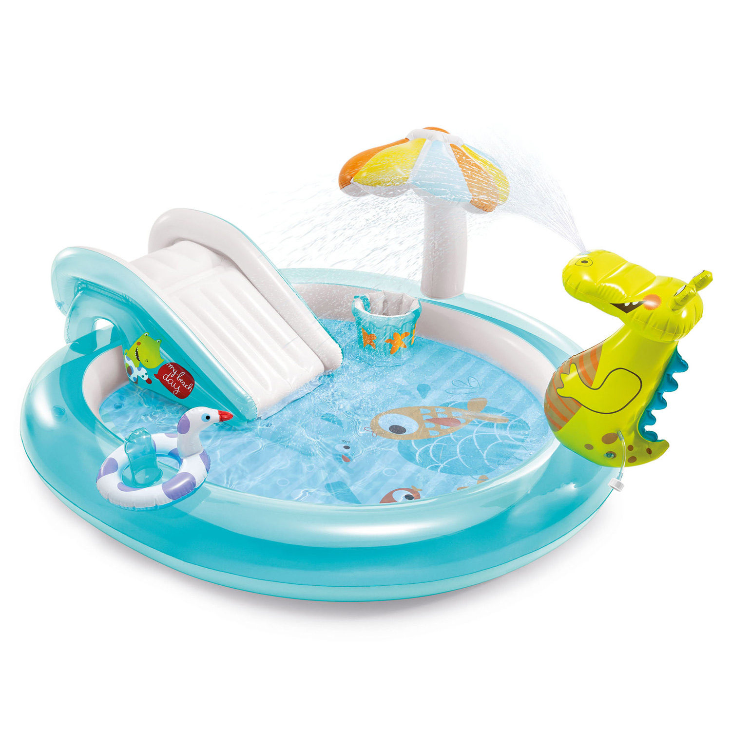 Intex Gator Play Center opblaaszwembad met glijbaan