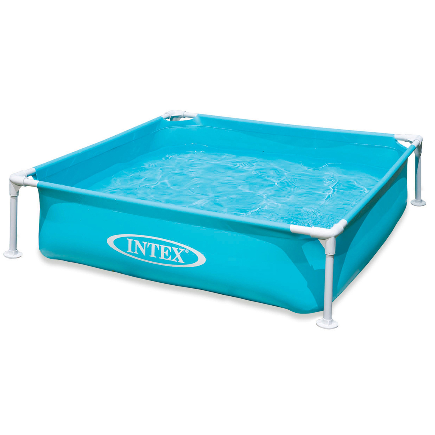 Intex Mini Frame Opzetzwembad 122 x 122 x 30 cm blauw