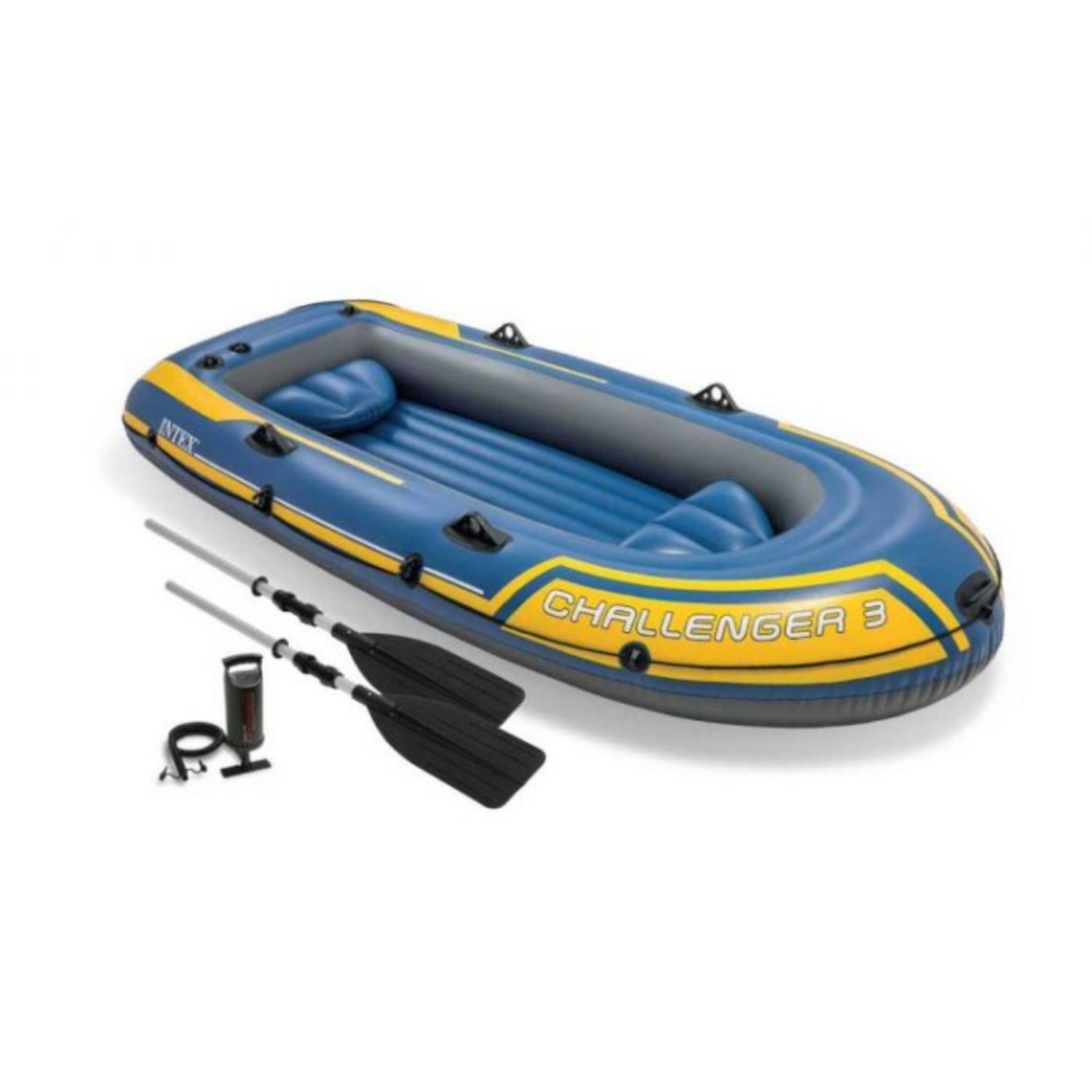Intex Challenger 3 Opblaasboot 68370NP met roeispanen en pomp