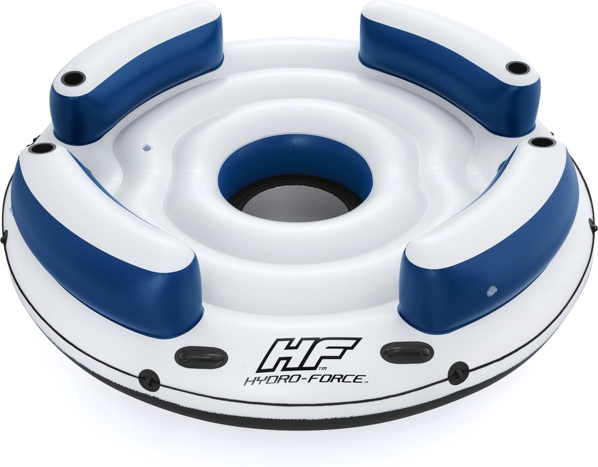 Bestway Hydro-Force drijfeiland Lazy Dayz met rugleuningen en bekerhouders