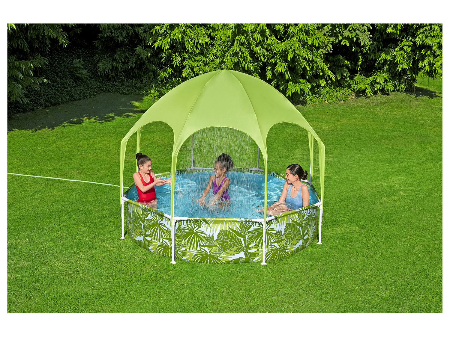 Bestway Splash-in-Shade framezwembad met UV zonnescherm 244 cm