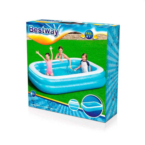 Bestway Opblaasbaar Zwembad Family Pool 262x175x51 cm (778L)