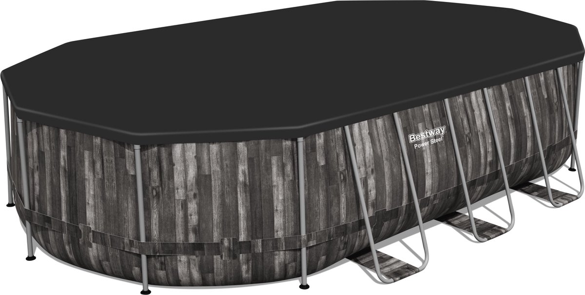 Bestway Power Steel zwembadset met filterpomp en accessoires