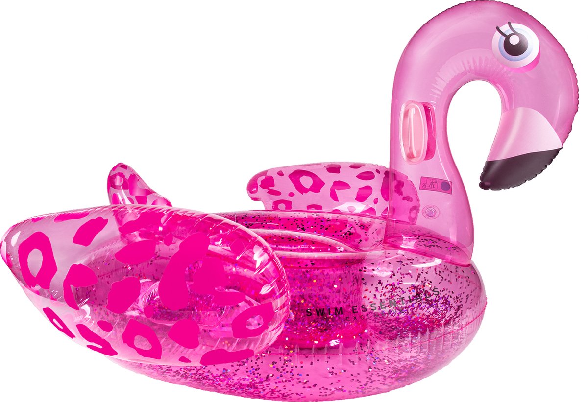 Swim Essentials Luchtmatras Ride-On Flamingo Neon roze XXL
