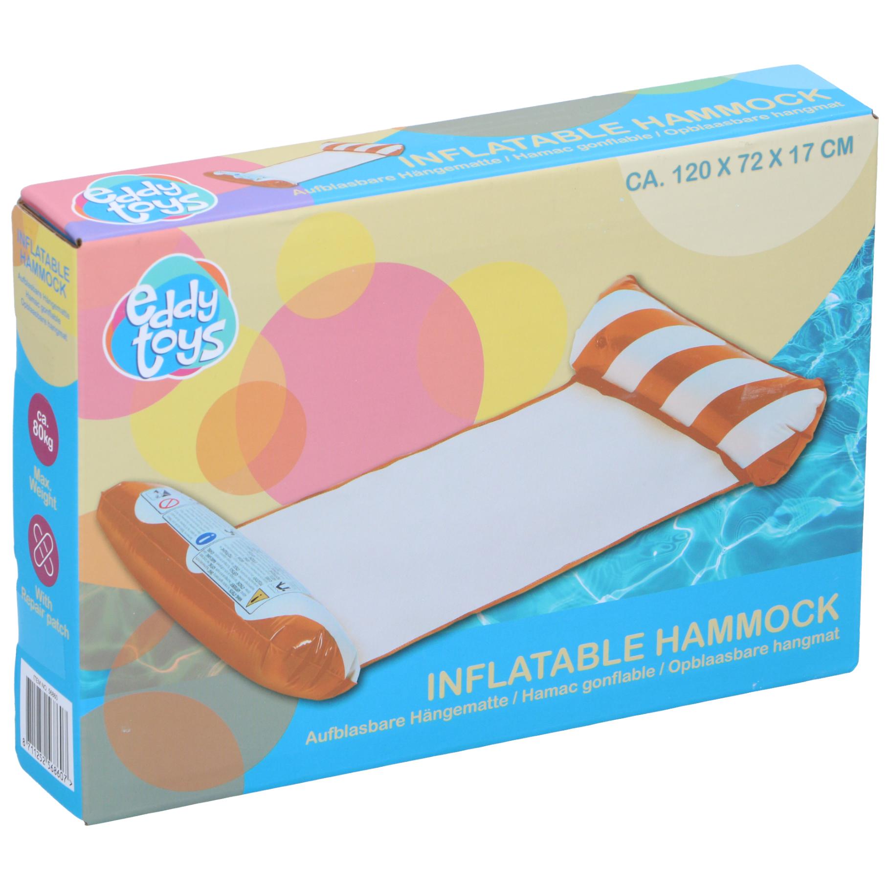 Top1Toys Eddy Toys Luchtbed Zwembad – Oranje luchtmatras (vanaf 14 jaar)
