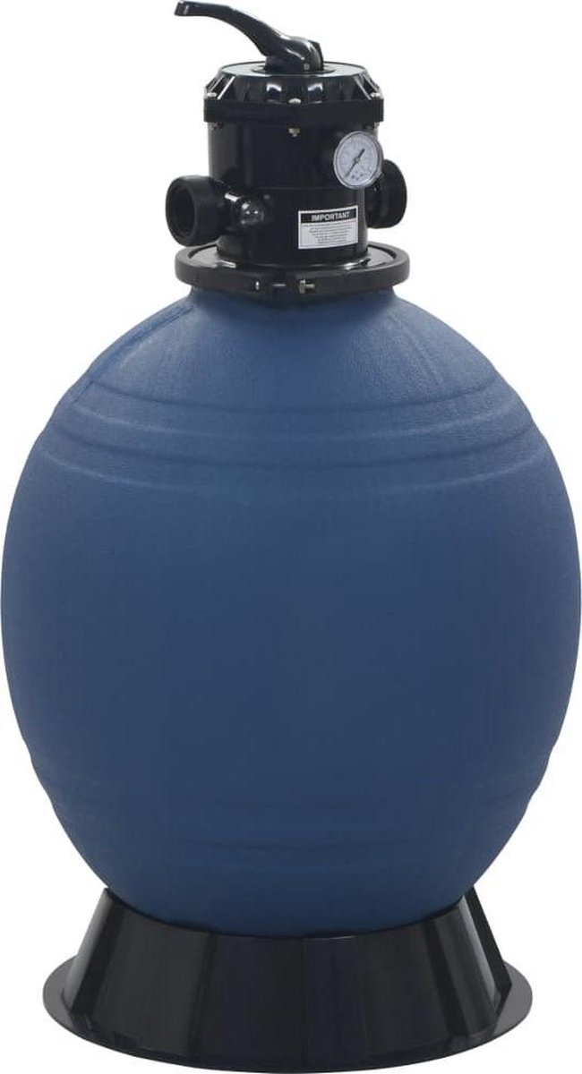 vidaXL zwembadzandfilter met 6-positie ventiel 560 mm blauw