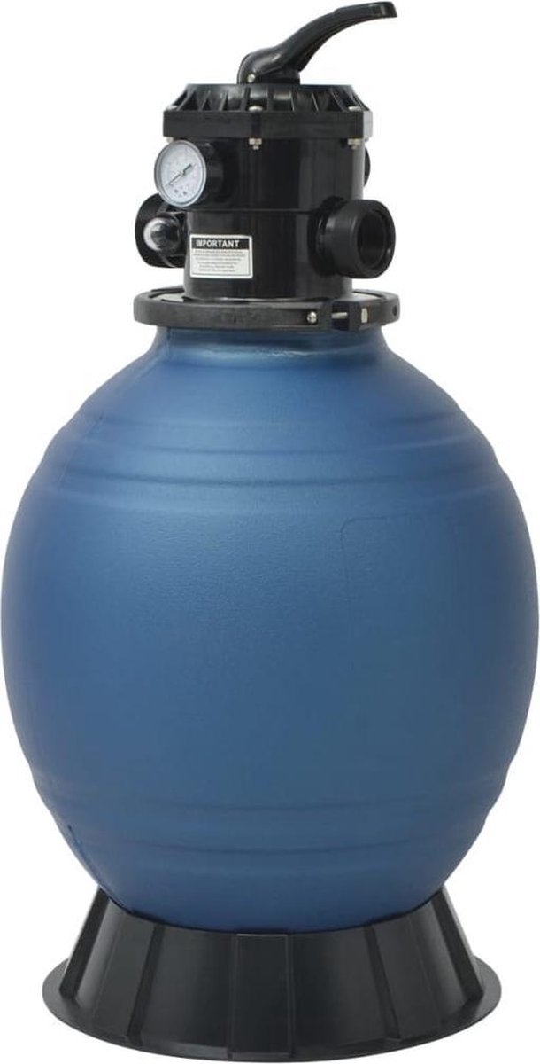vidaXL zwembadzandfilter met 6-positie ventiel 460 mm blauw