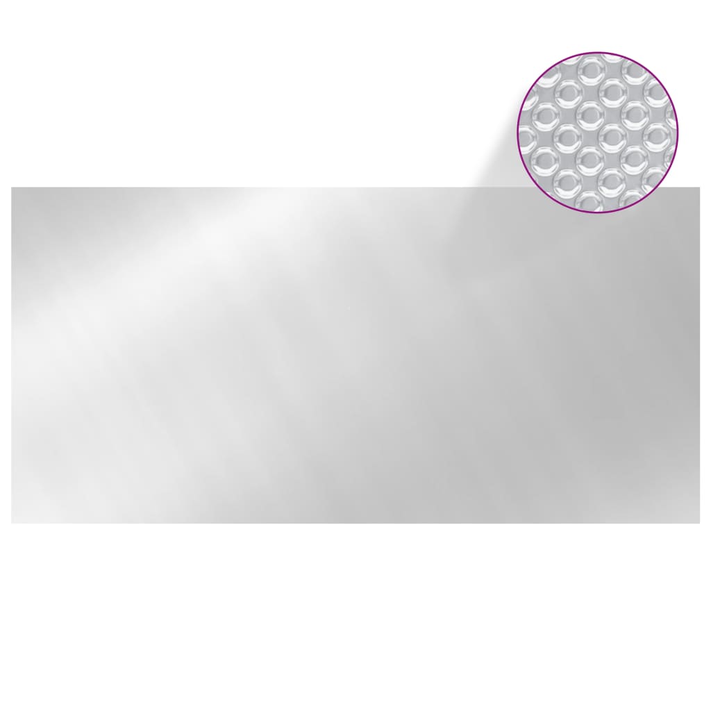 vidaXL Zwembadhoes zonne-zwembadafdekking 450x220 cm PE zilverkleurig