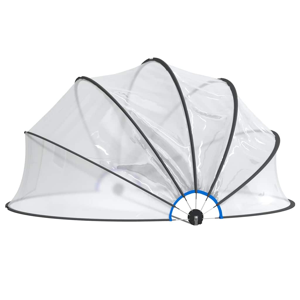 vidaXL zwembadoverkapping rond 406x203 cm PVC